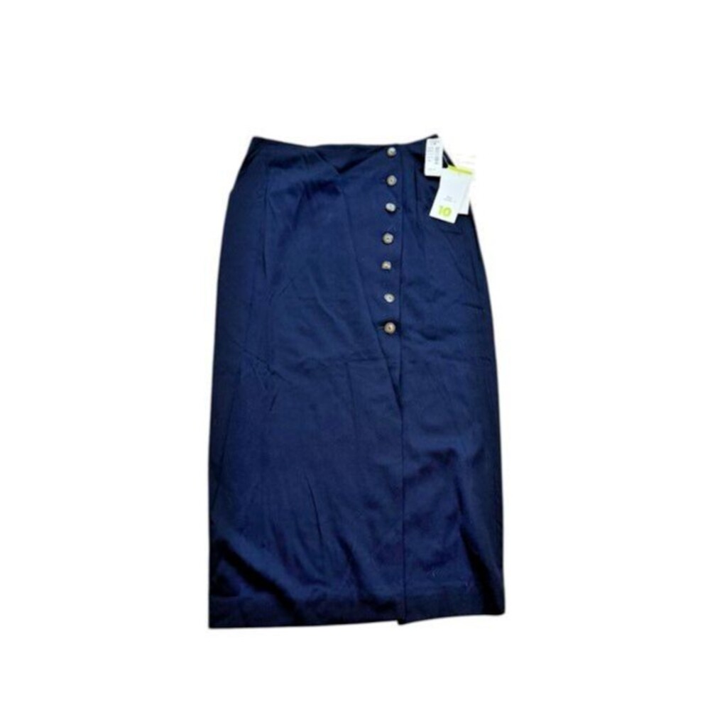 Vintage Liz Claiborne Collection Wool Skirt  Size 10 - Side Button - Boho 90's